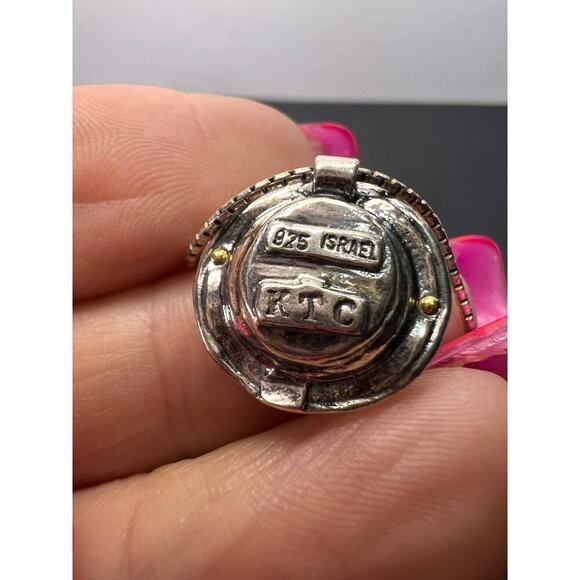 Silver Cultured Pearl With Gold Over 925 sterling silver Necklace - Picture 7 of 11